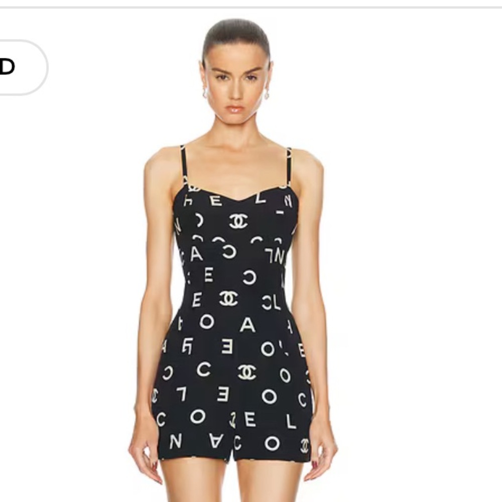Channel Vintage Logo Romper